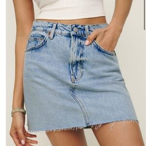 Reformation Nina Denim Skirt Folsom - Size 30